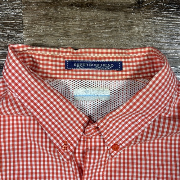 Columbia Shirt Men's 3XL Orange Clemson Tigers Short Sleeve Button Down Plaid - Picture 4 of 6